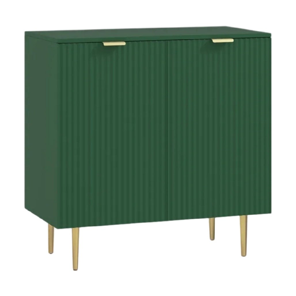 **Buffet moderne vert avec finitions dorées**